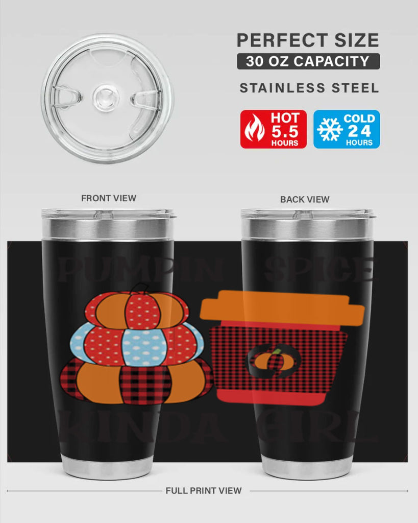 pumpkin spice kinda girl 551#- fall- Tumbler