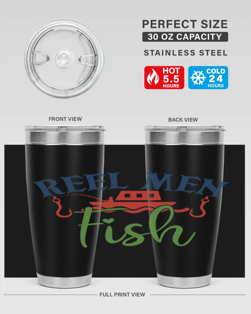 reel men fish 196#- fishing- Tumbler