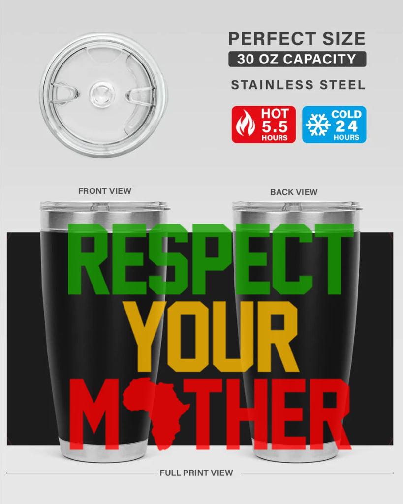 respect your mother 43#- black words phrases- Cotton Tank