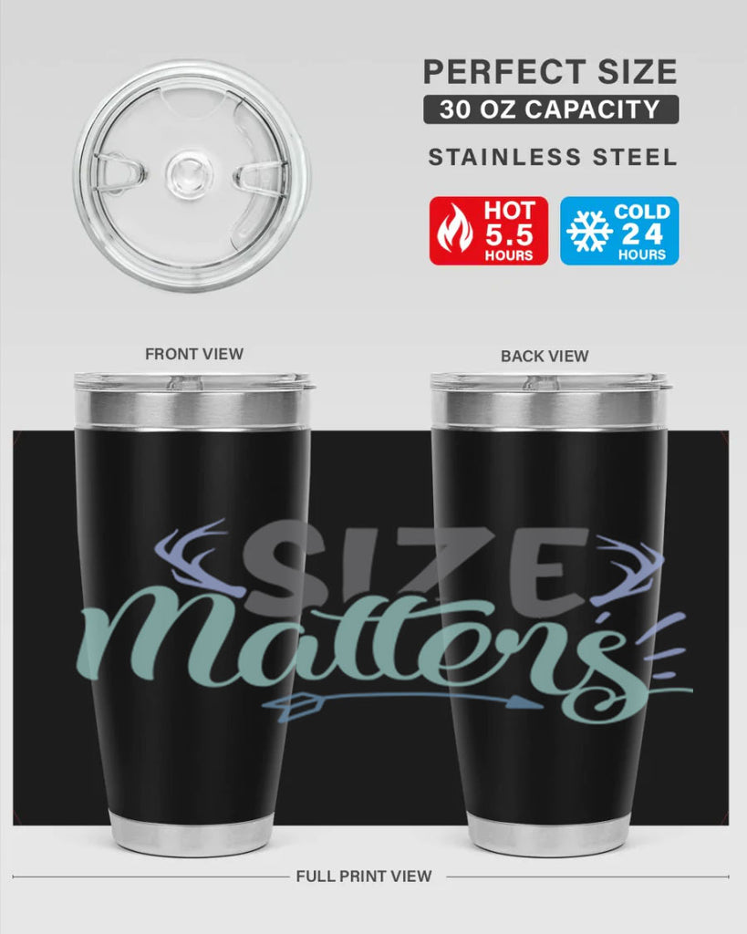 size matters 195#- fishing- Tumbler