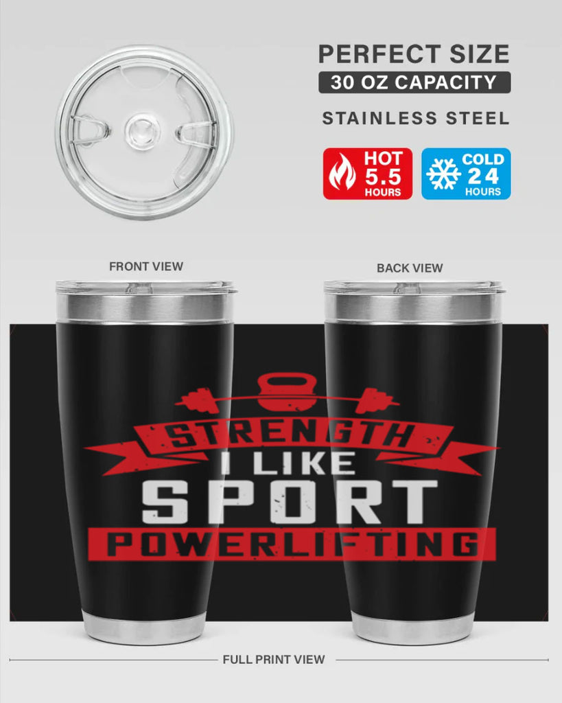 strength i like sport powerlifting 73#- gym- Tumbler