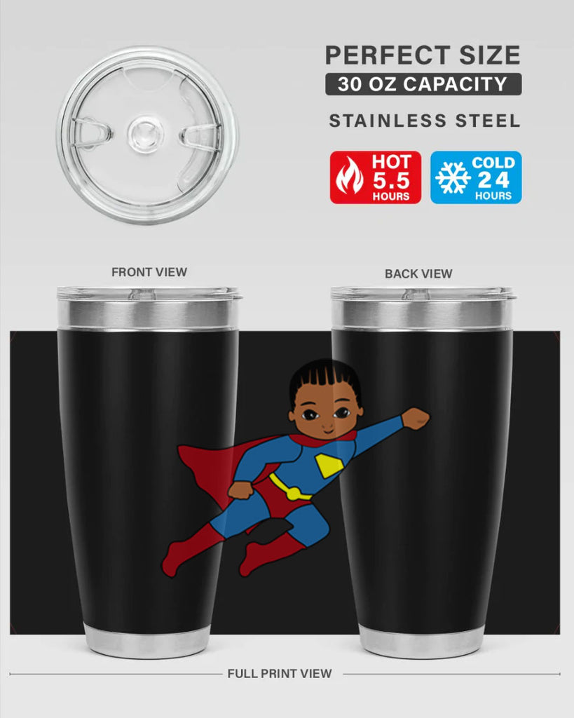 super kid 1#- black men - boys- tumbler