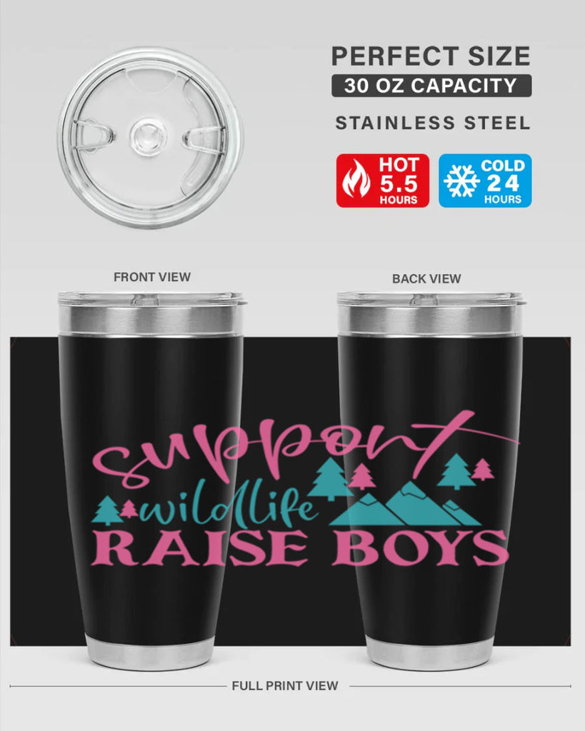 support wildlife raise boys 300#- mom- Tumbler