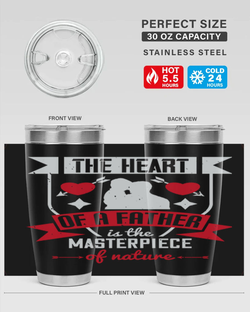 the heart of a father 159#- fathers day- Tumbler