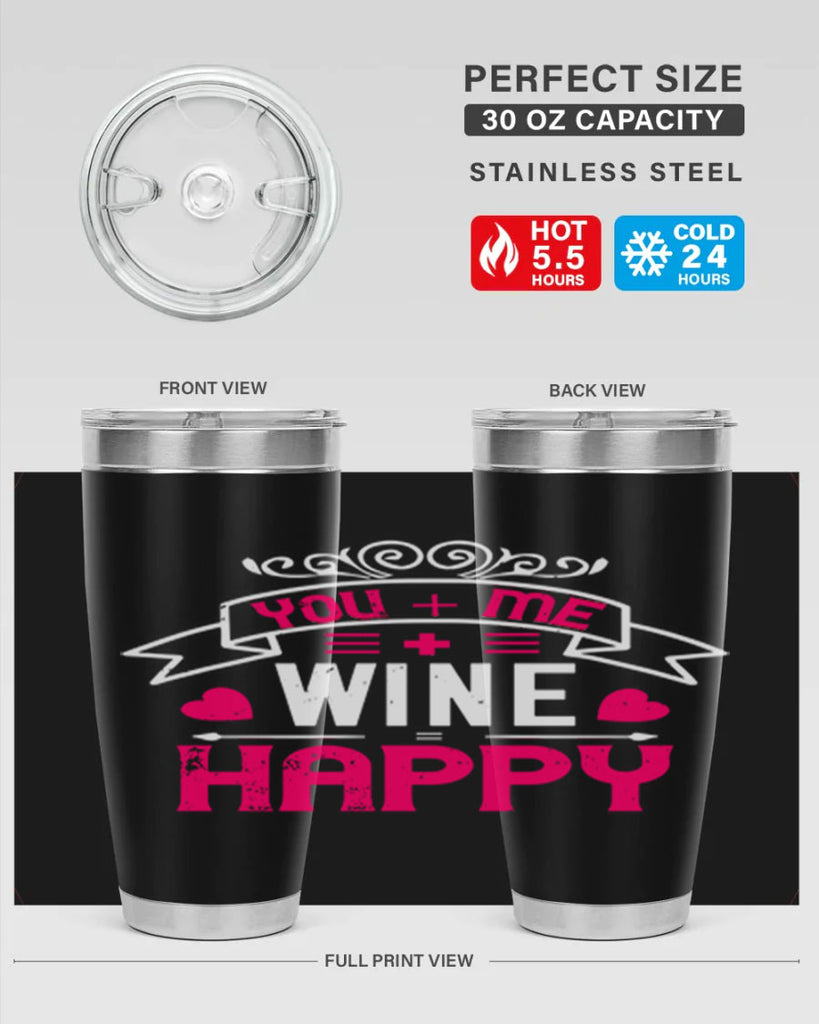 you me wine happy 1#- valentines day- Tumbler