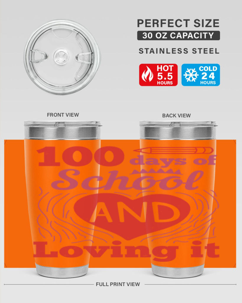 6 days of school and loving it 46#- 100 days of school- Tumbler