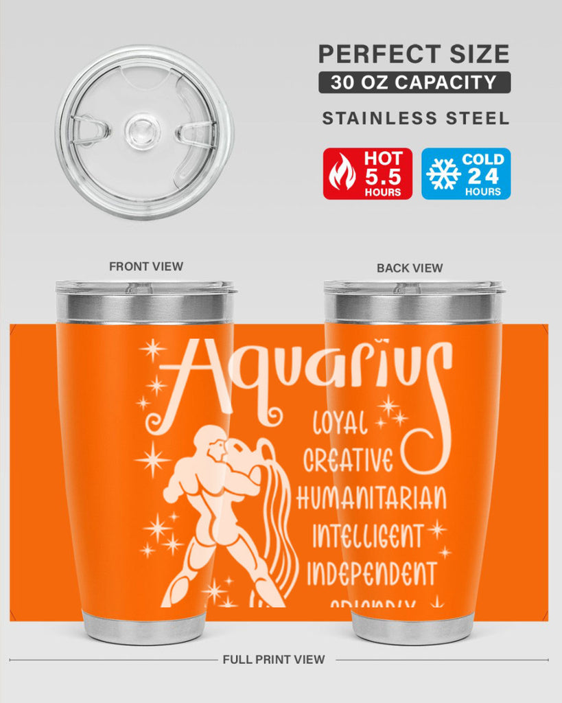 Aquarius 68#- zodiac- Tumbler