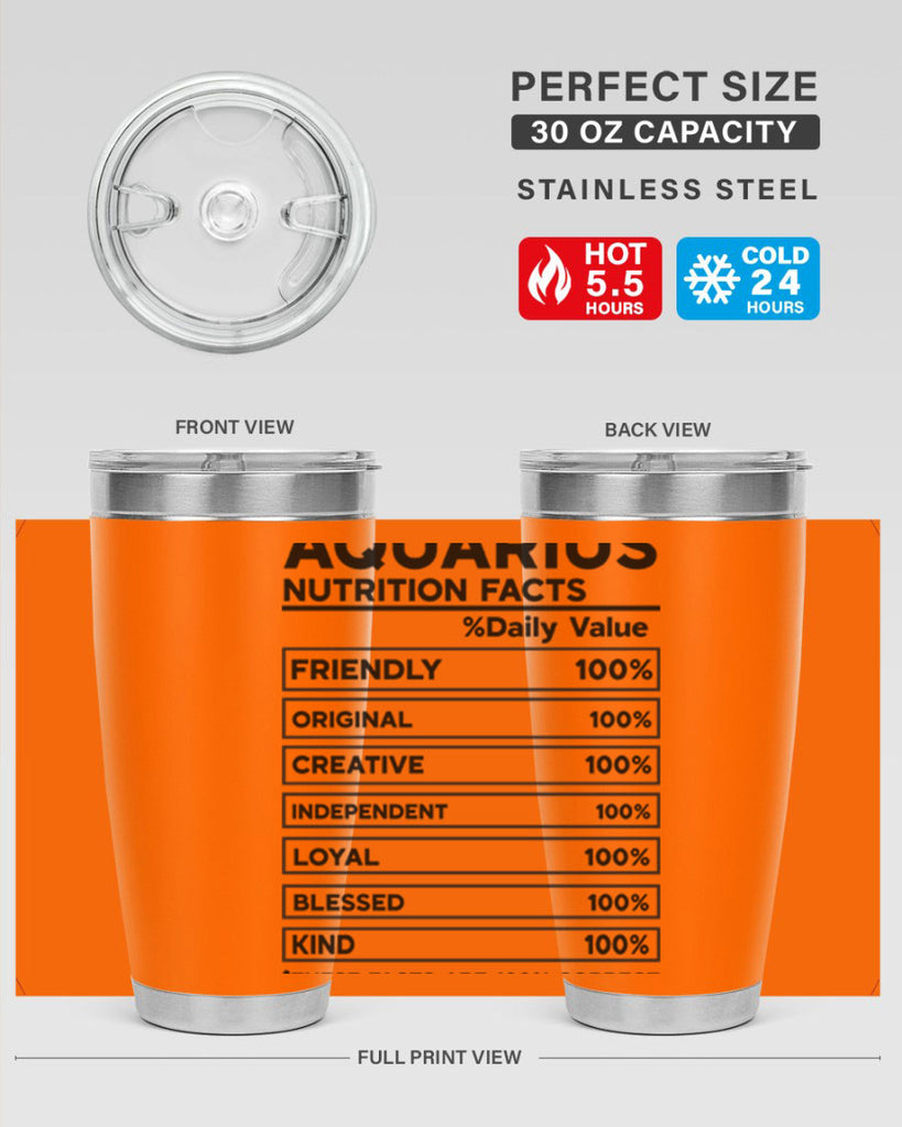 Aquarius Nutrition Facts 67#- zodiac- Tumbler