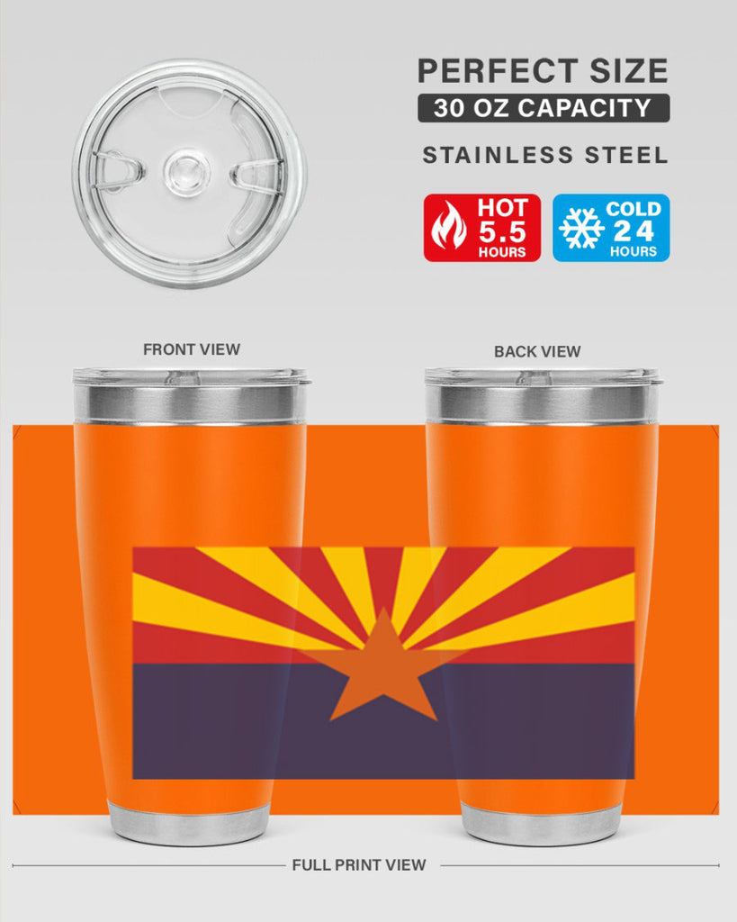 Arizona 49#- Us Flags- Tumbler