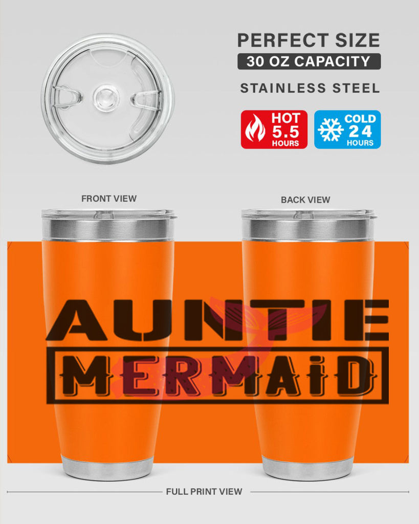 Auntie mermaid 18#- mermaid- Tumbler