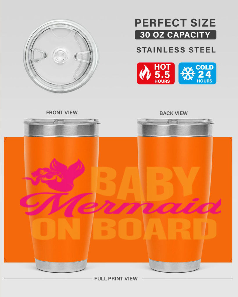 Baby Mermaid On Board 22#- mermaid- Tumbler