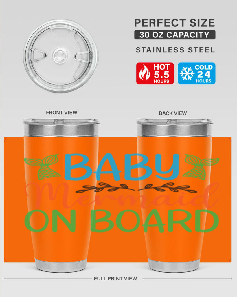 Baby Mermaid On Board 33#- mermaid- Tumbler