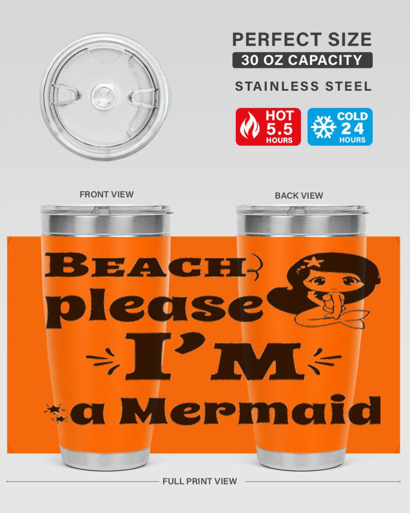 Beach please Im a Mermaid 60#- mermaid- Tumbler