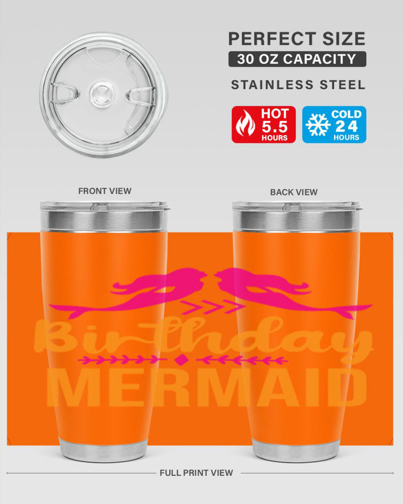 Birthday Mermaid 69#- mermaid- Tumbler