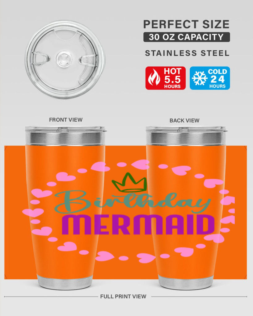 Birthday Mermaid 70#- mermaid- Tumbler