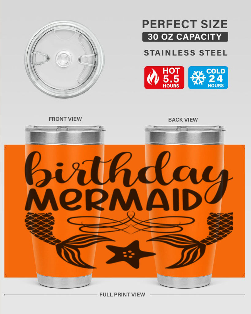 Birthday mermaid 76#- mermaid- Tumbler