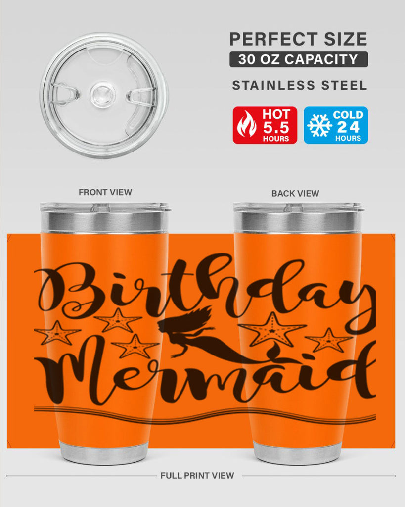 Birthday mermaid 77#- mermaid- Tumbler