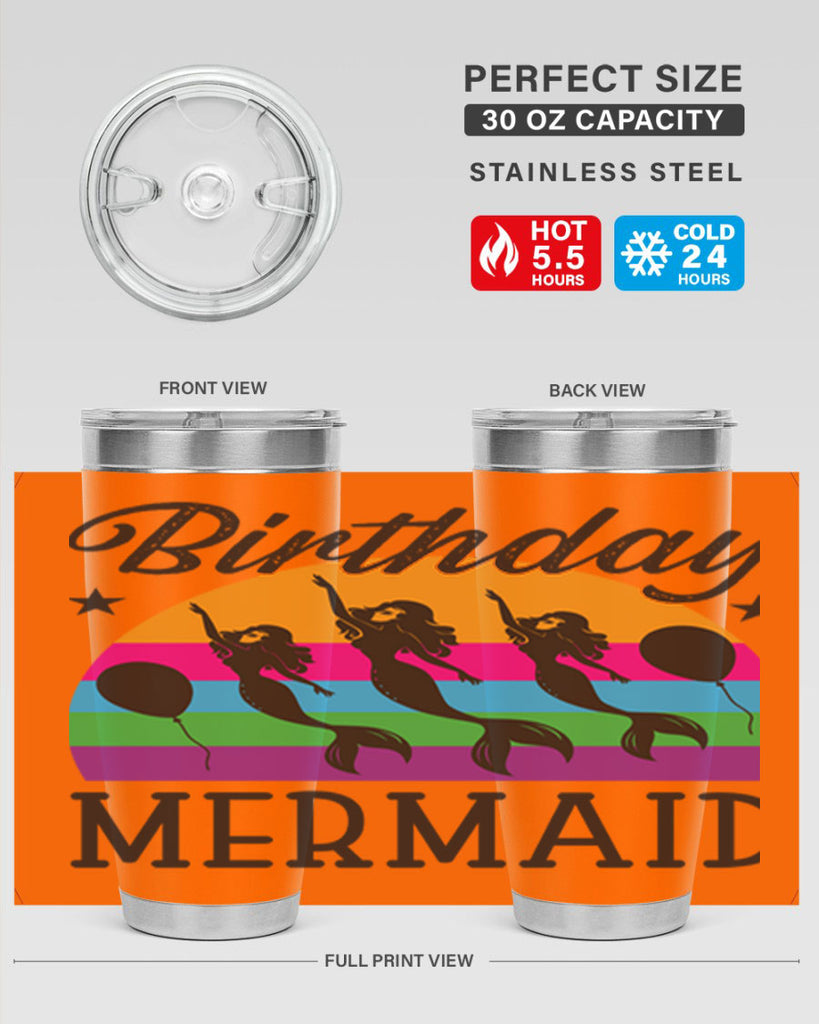 Birthday mermaid 78#- mermaid- Tumbler