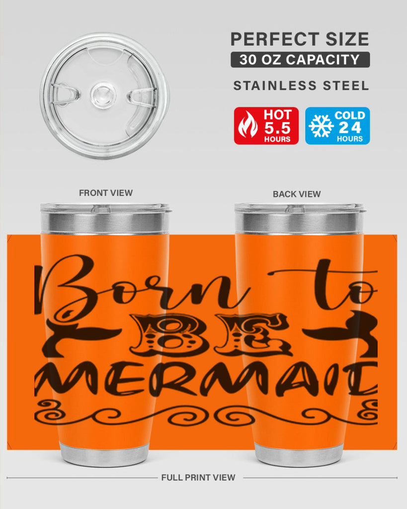 Born to be mermaid 84#- mermaid- Tumbler