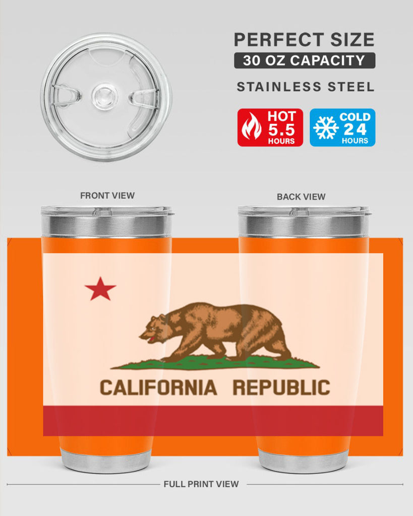 California 47#- Us Flags- Tumbler