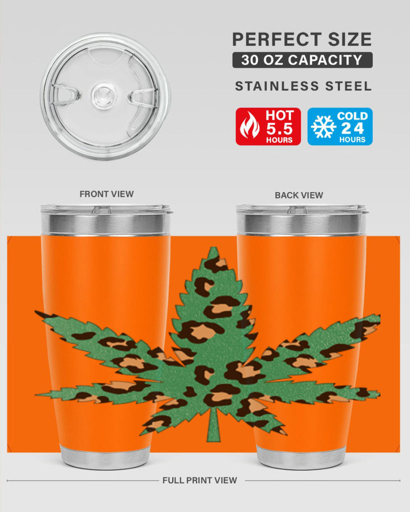 Cannabis Leopard Print 54#- marijuana- Tumbler