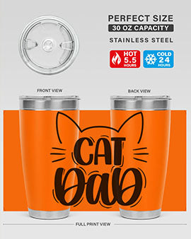 Cat Dad Style 81#- cat- Tumbler