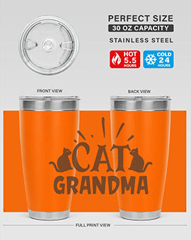 Cat Grandma Style 4#- cat- Tumbler