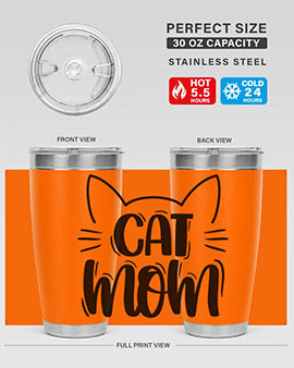 Cat Mom Style 85#- cat- Tumbler