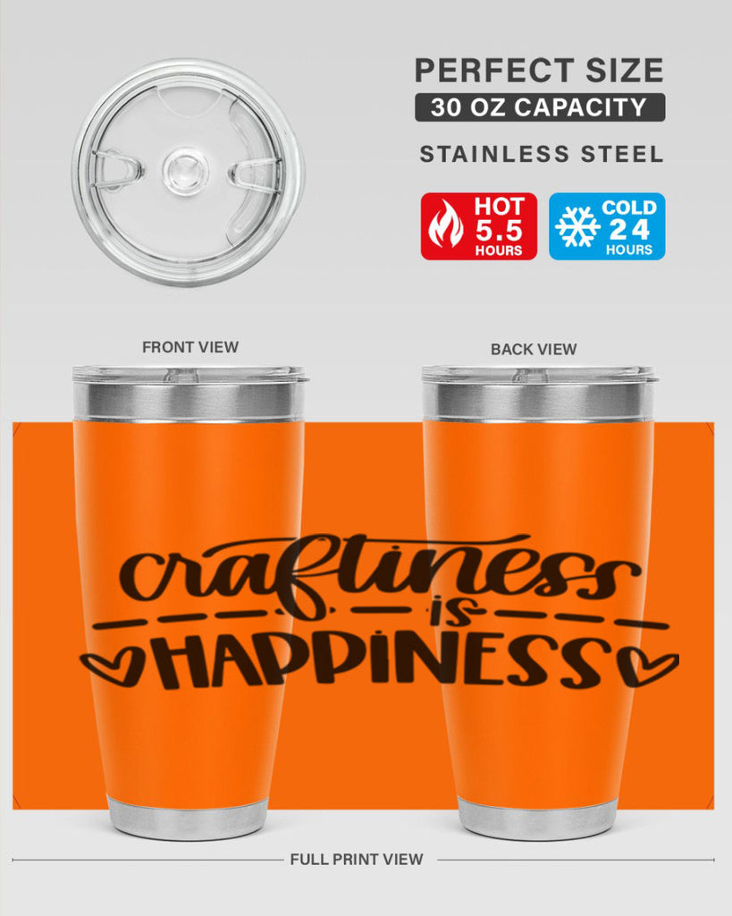 Craftiness Is Happiness 35#- crafting- Tumbler