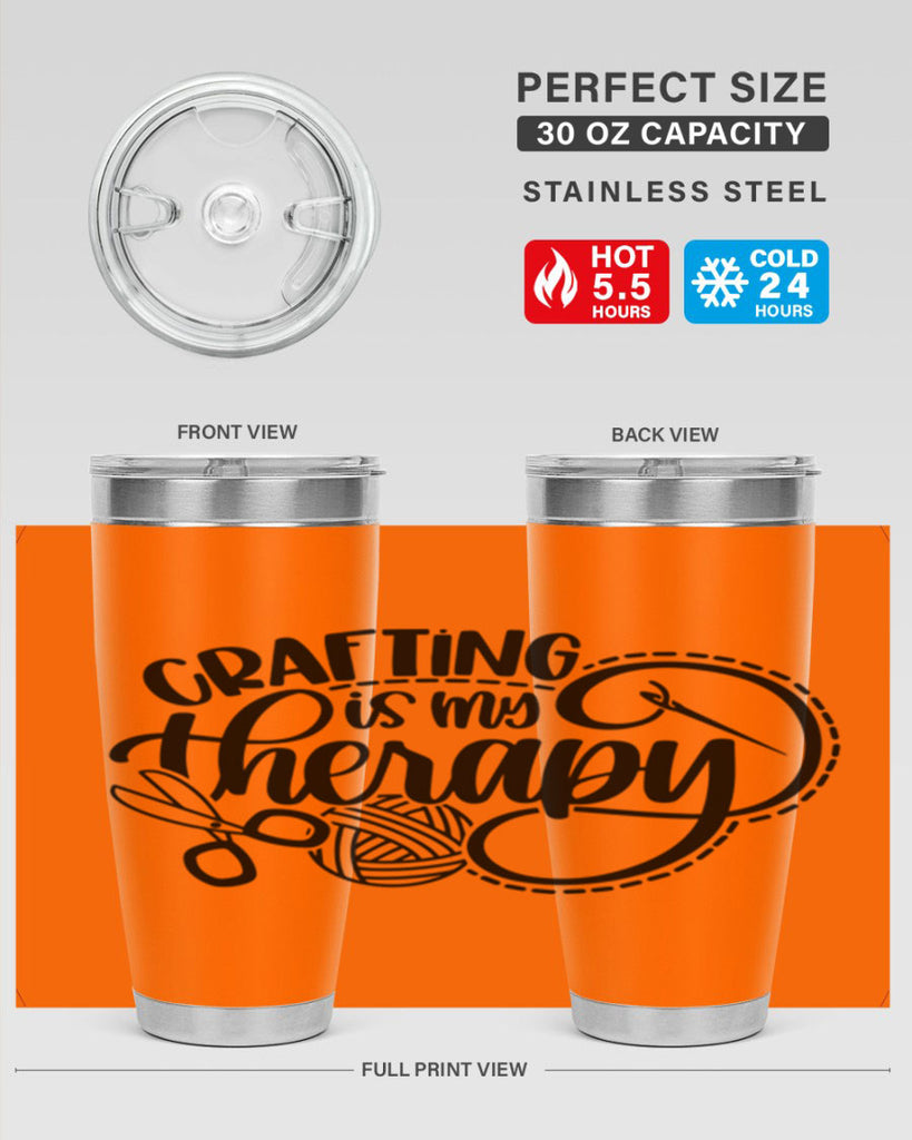 Crafting Is My Therapy 34#- crafting- Tumbler