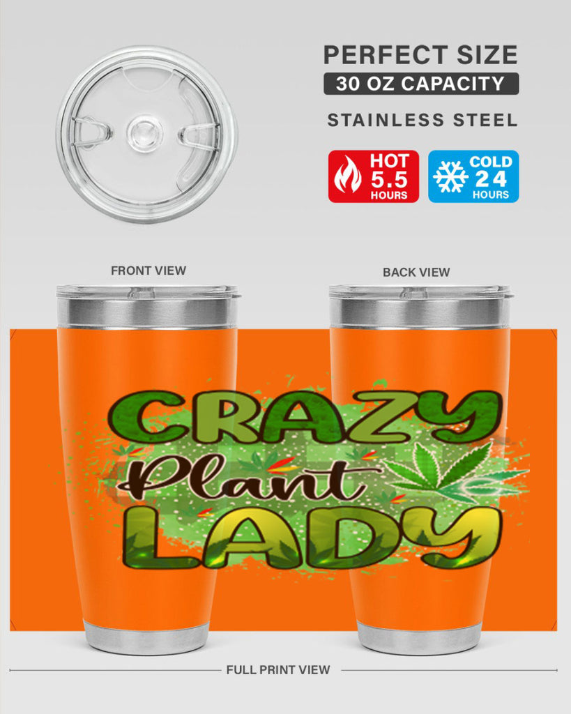 Crazy Plant Lady 64#- marijuana- Tumbler