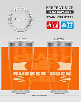 Crazy Rubber Duck Girl Style 4#- duck- Tumbler