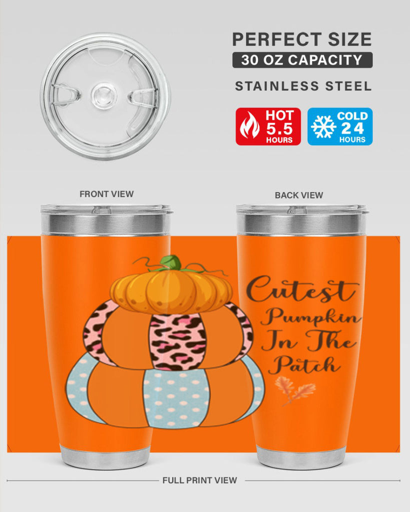 Cutest Pumpkin in the Patch 64#- fall- Tumbler