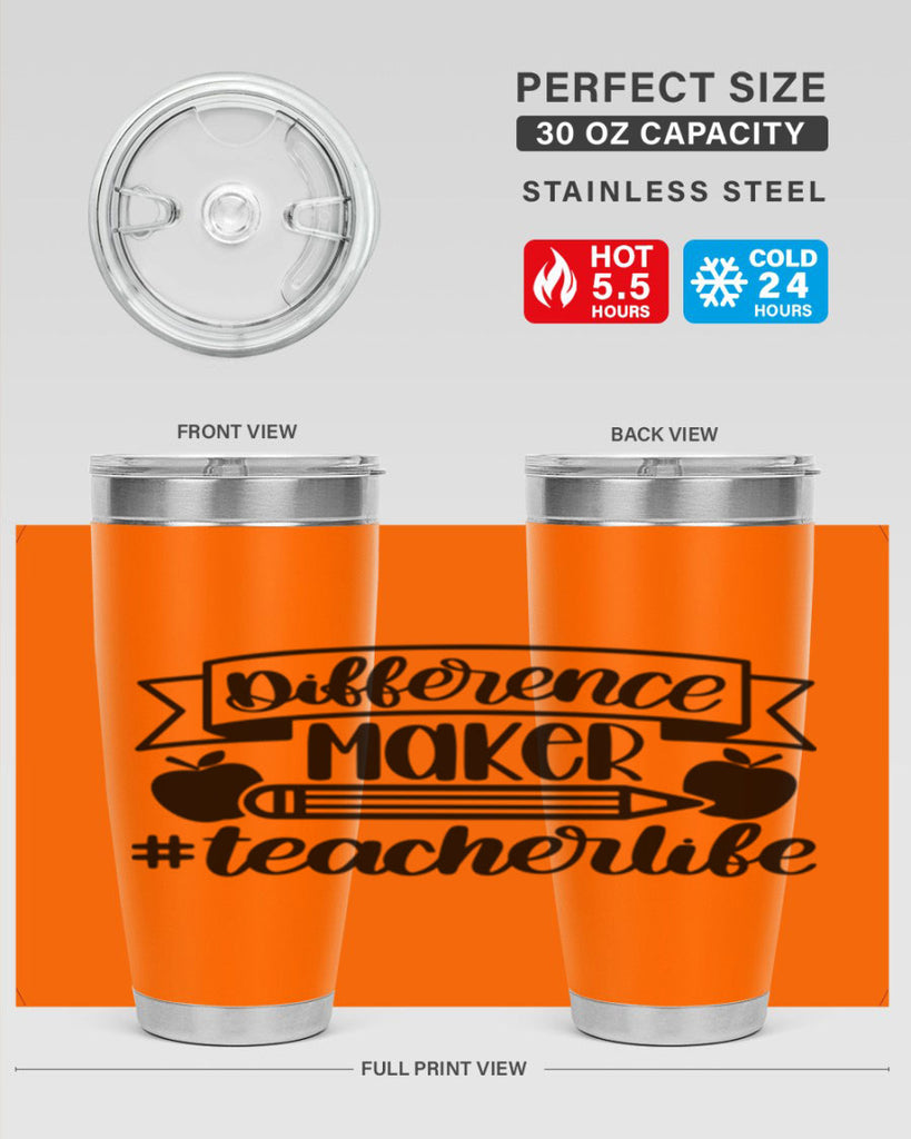 Difference Maker Teacher Life Style 78#- teacher- tumbler