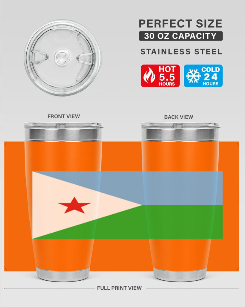 Djibouti 150#- world flags- Tumbler