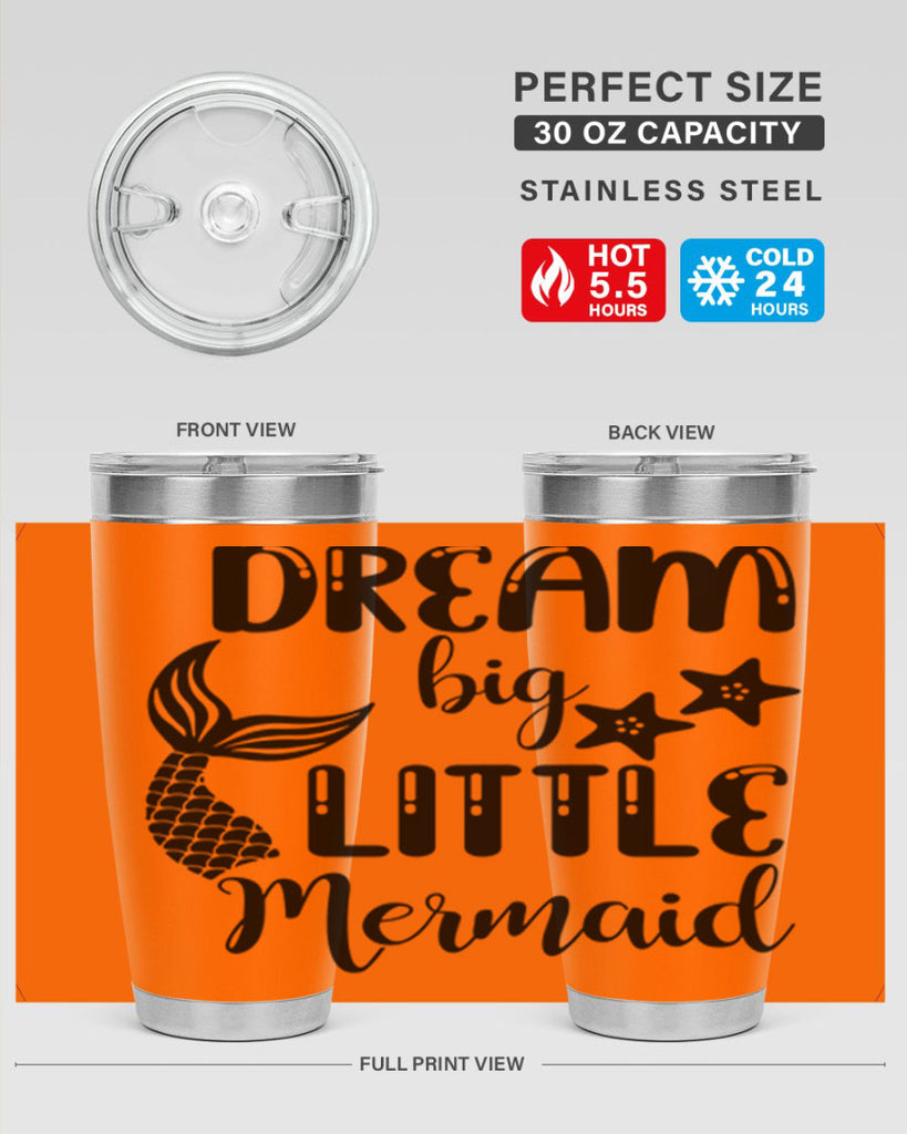 Dream big little Mermaid 131#- mermaid- Tumbler
