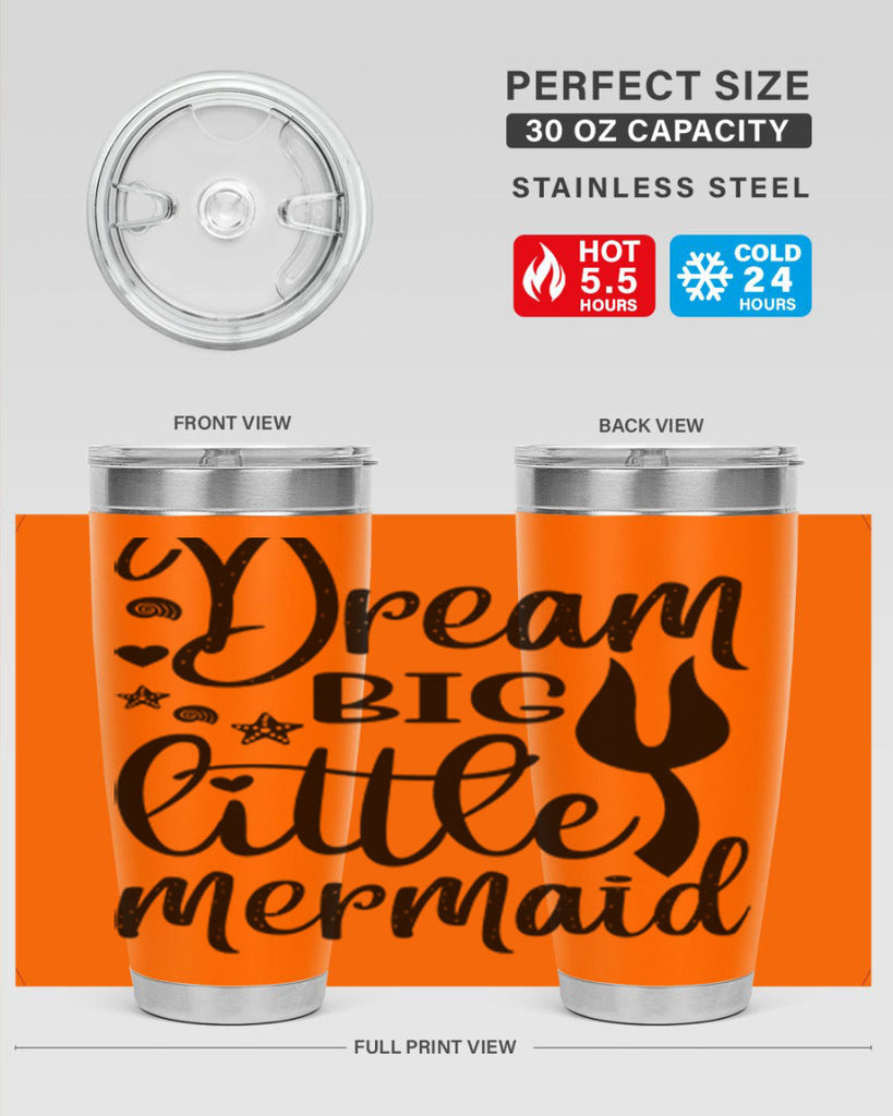 Dream big little mermaid 136#- mermaid- Tumbler