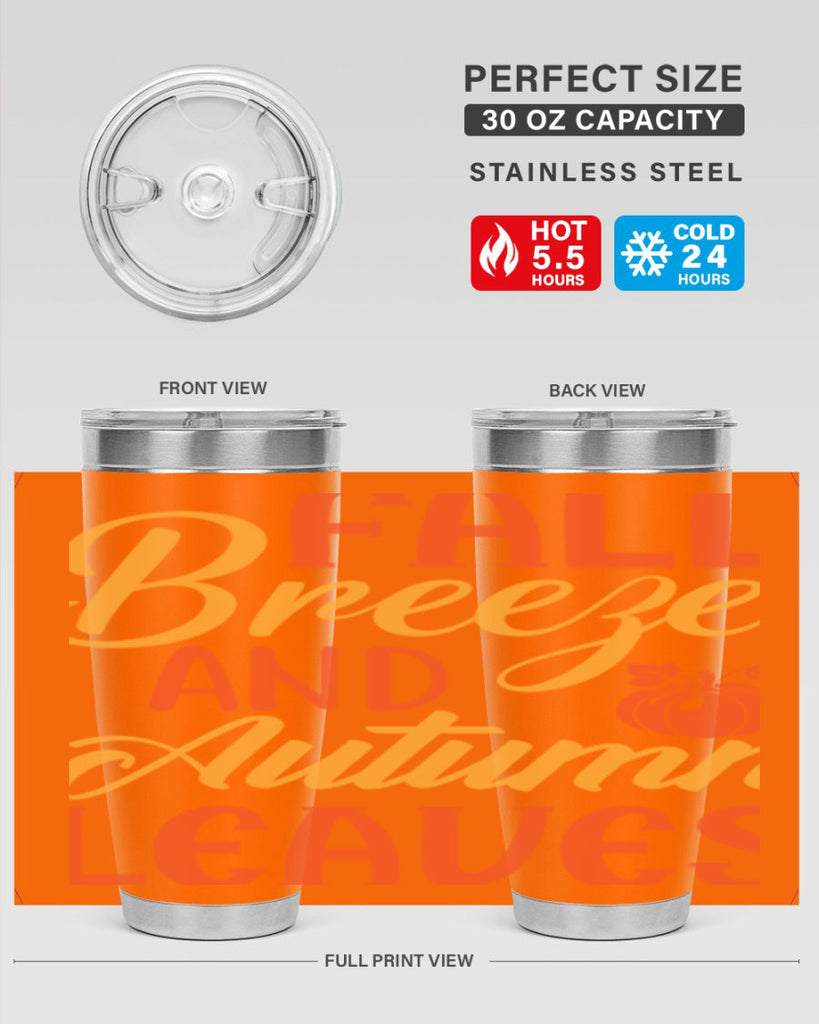 Fall Breeze and Autumn Leaves 92#- fall- Tumbler