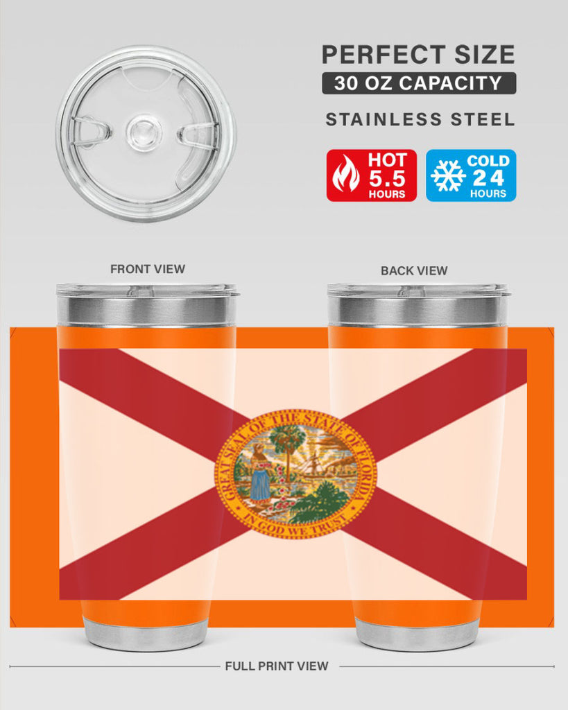 Florida 43#- Us Flags- Tumbler