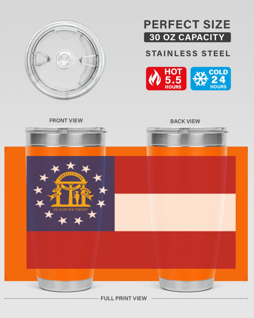 Georgia 42#- Us Flags- Tumbler