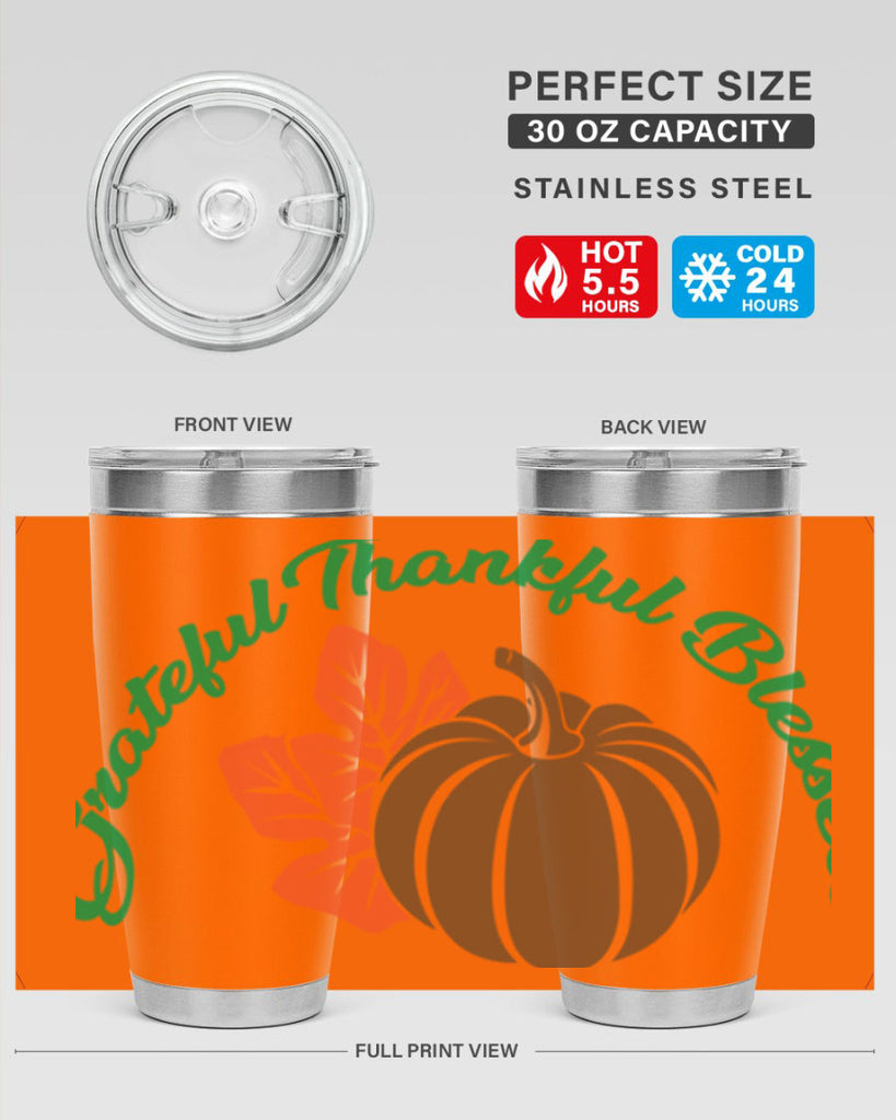 Grateful Thankful Blessed 214#- fall- Tumbler