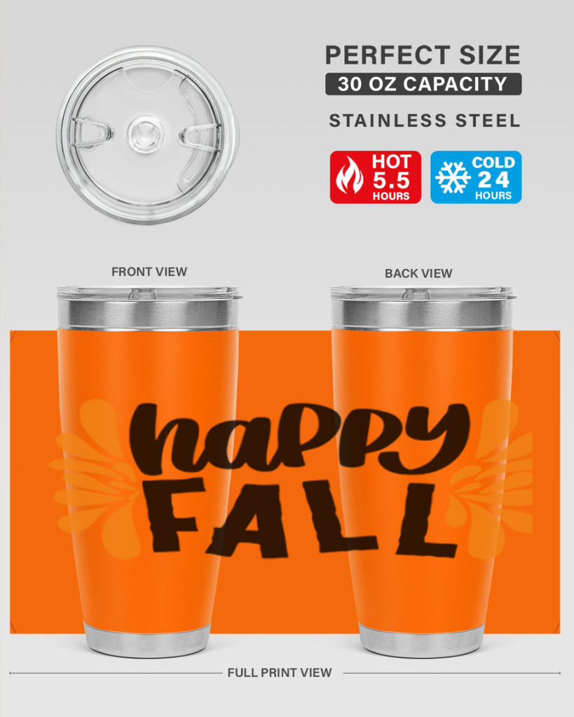 Happy Fall 491#- fall- Tumbler