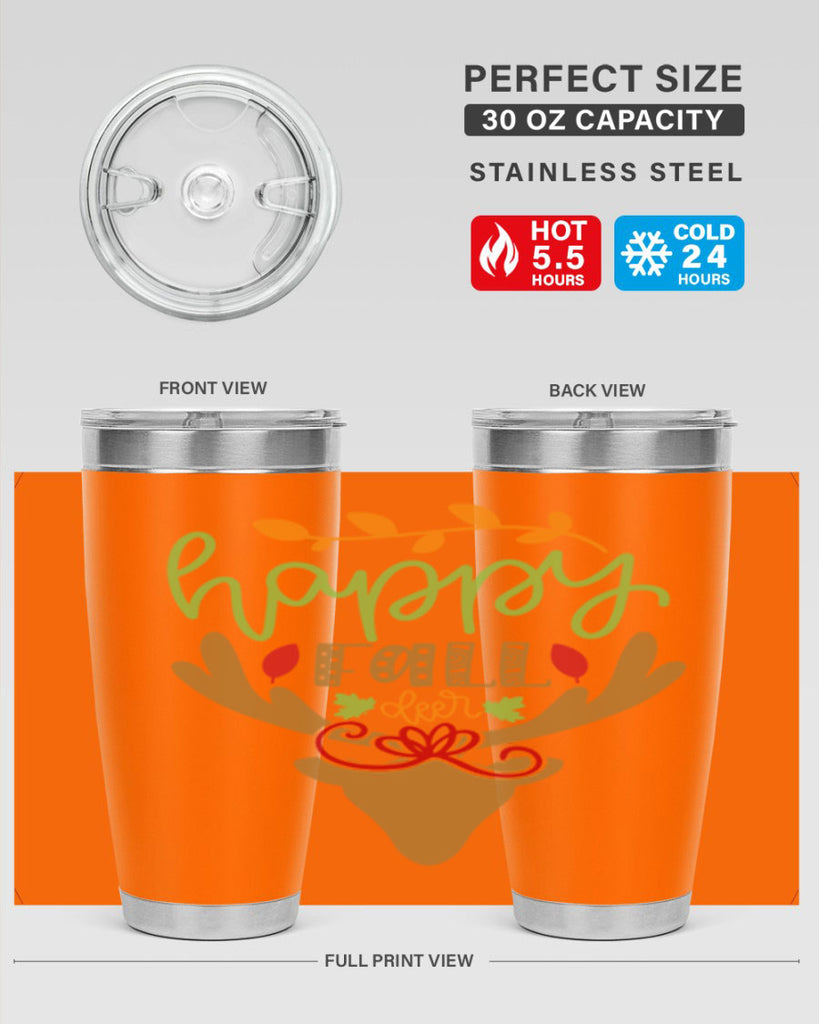 Happy Fall deer 219#- fall- Tumbler
