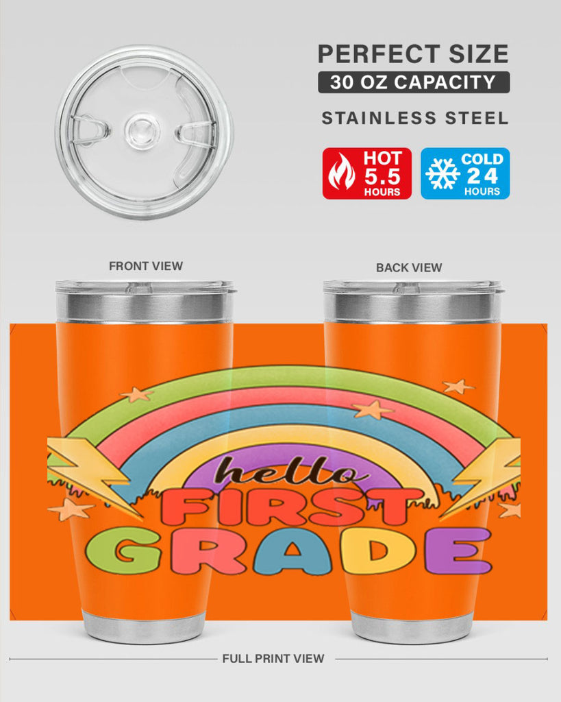 Hello 1st Grade Rainbow 13#- 1st grade- Tumbler