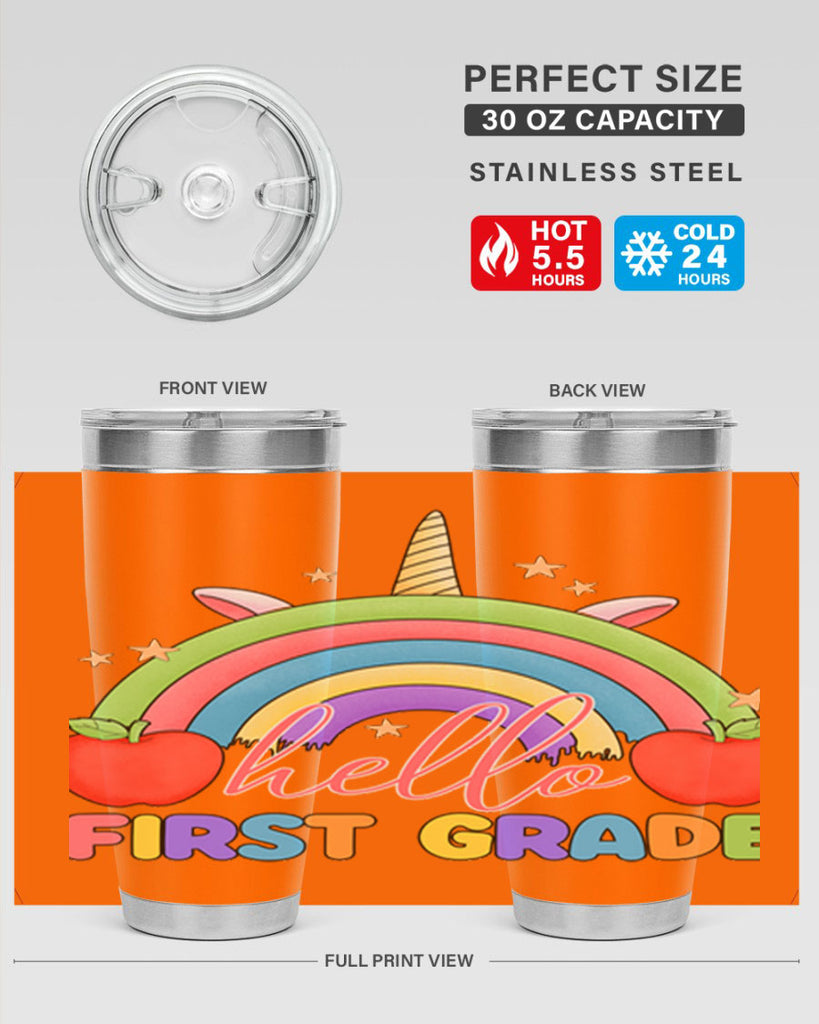 Hello 1st Grade Unicorn Rainbow 12#- 1st grade- Tumbler