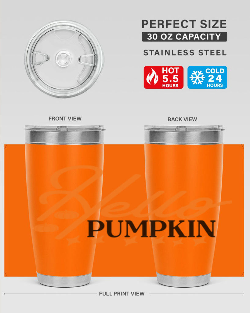 Hello Pumpkin 293#- fall- Tumbler