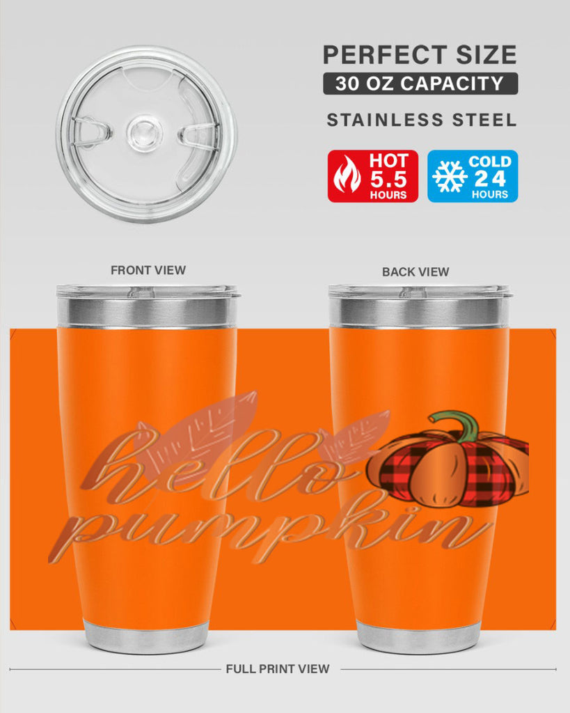 Hello Pumpkin 294#- fall- Tumbler