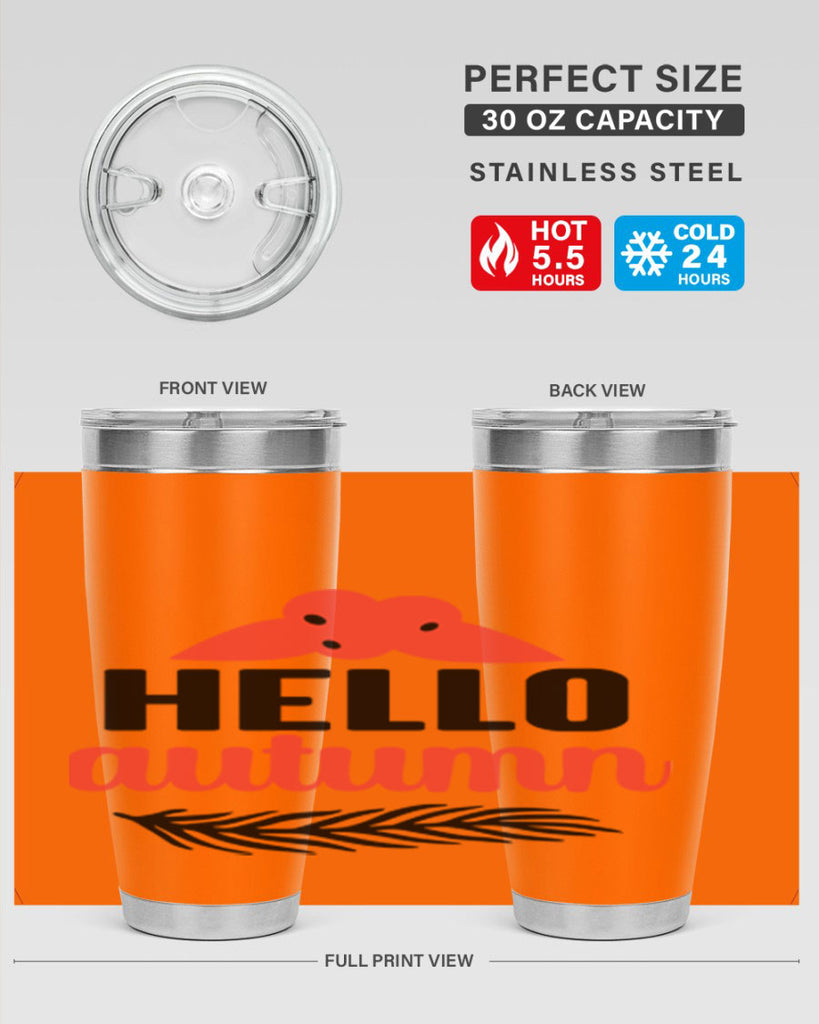 Hello autumn 269#- fall- Tumbler