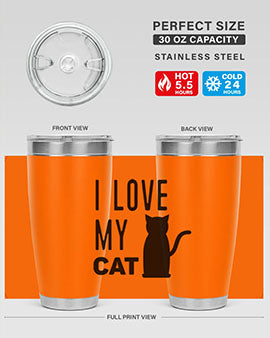 I Love My Cat Style 57#- cat- Tumbler