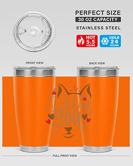 I Wuf You Style 16#- cat- Tumbler